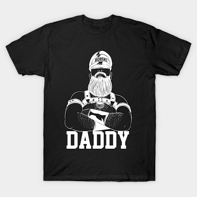 Daddy - white lines T-Shirt by RobskiArt